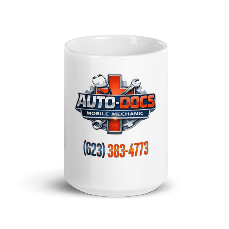White glossy mug